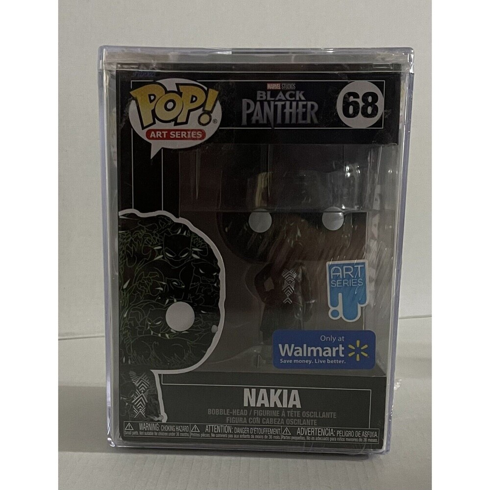 Funko Pop Marvel Black Panther Nakia 68 Art Series Walmart Exclusive + Hard Case